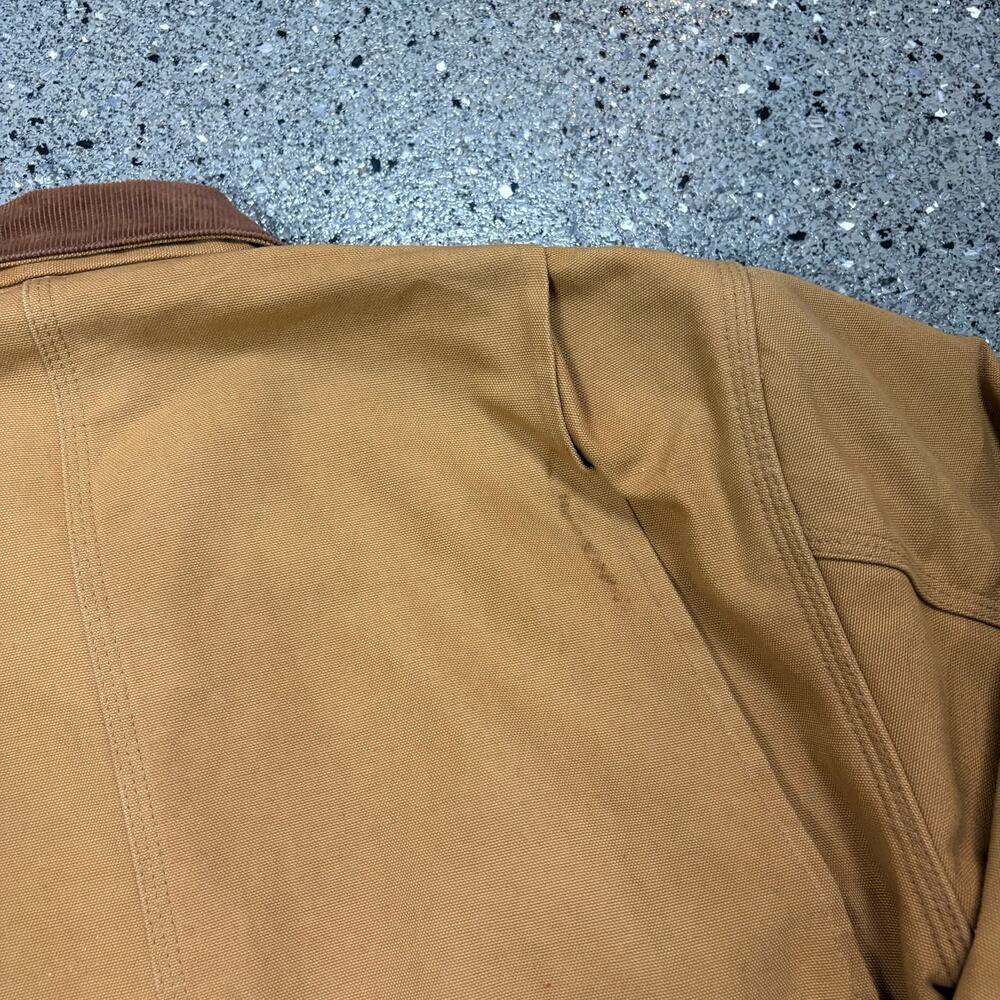 Vintage 1990s Carhartt Blanket Lined Denim Work Coat - Picture 6 of 9